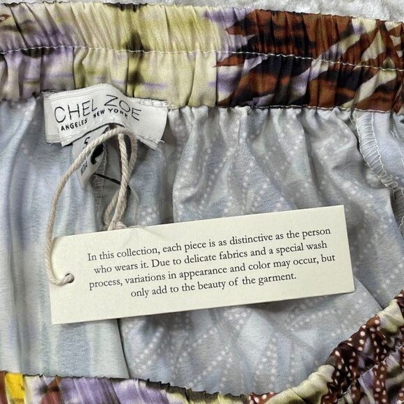 Rachael Zoe Full Maxi Skirt Tropical Palm Leaves NEW DEFECT - Picture 6 of 10